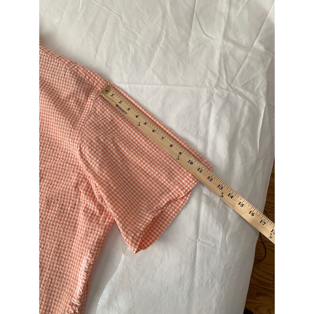 Polo Ralph Lauren Orange Gingham Seersucker Sport Shirt Classic Fit / 3XL T - Picture 14 of 16